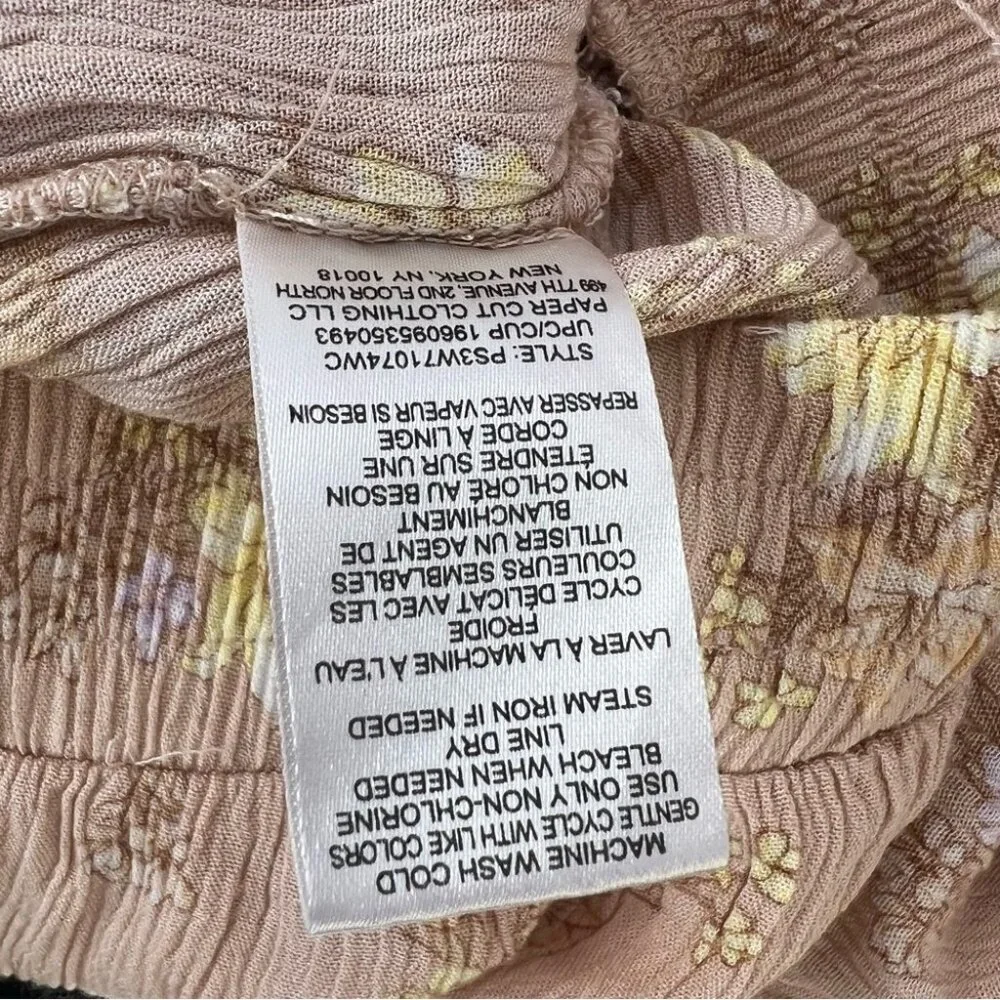 Wild skye skirt tiered ruffle Elegant Floral A-Line Skirt in Peach and Yellow